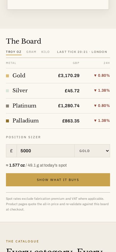 Aureon Bullion website on a phone: Reviews